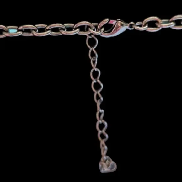 Gold Tone Statement Bib Necklace with Faceted Crystal Drops - Picture 4 of 4